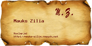 Mauks Zilia névjegykártya